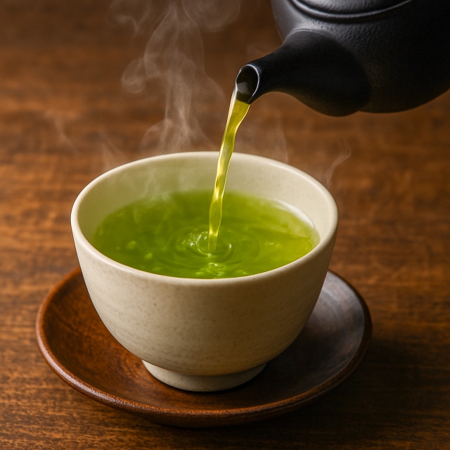 温かいお茶を淹れてお待ちしています。