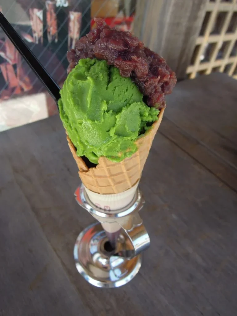 可睡斎の精進アイス(抹茶味)
