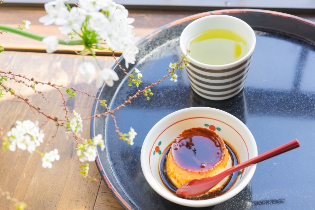 日本茶とプリンでおもてなしの心をいただく
