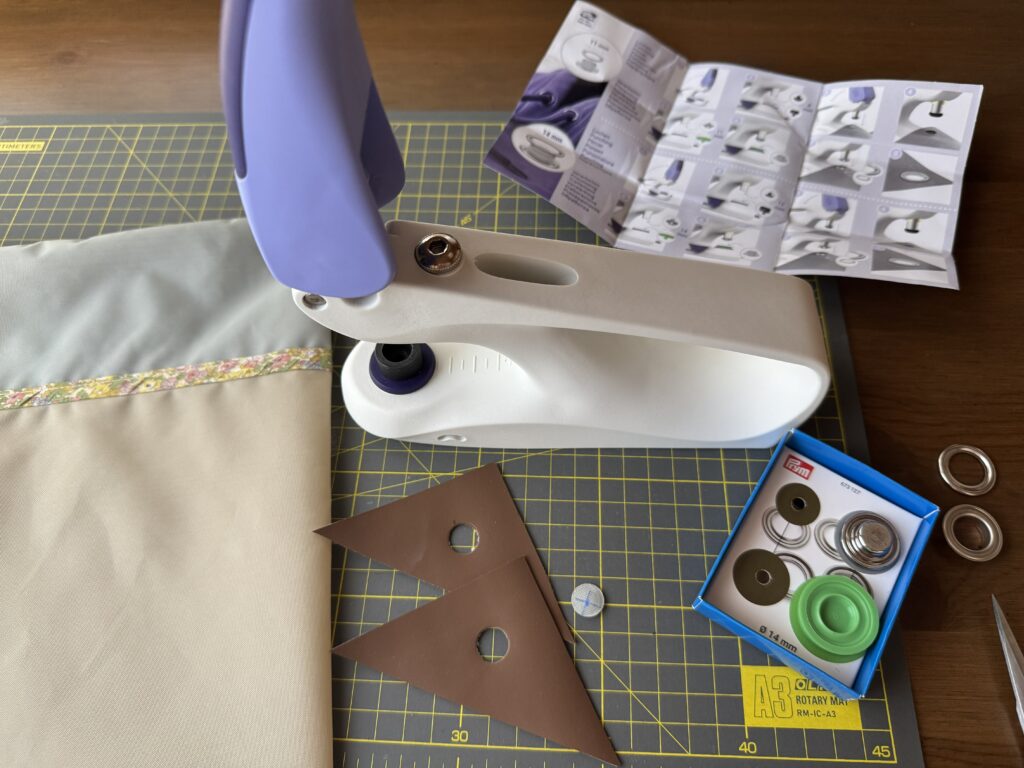 初めて使うプリムのカシメ取り付け道具